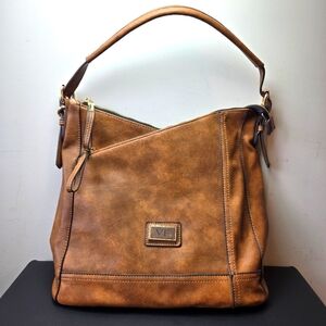 Jose Hess Brown Faux Leather Shoulder Bag